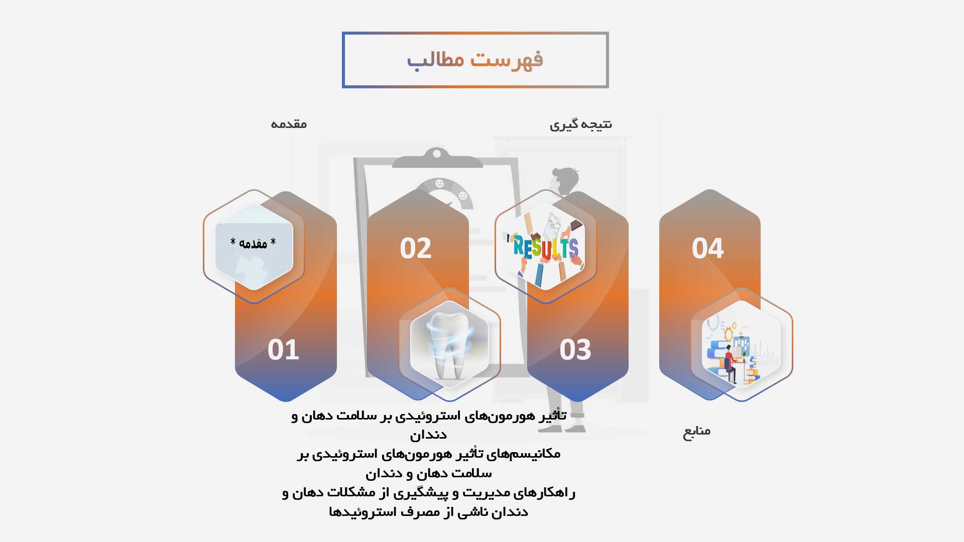 پاورپوینت تأثیر هورمون‌های استروئیدی بر سلامت دهان و دندان